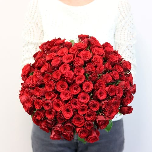 Bouquet de 101 roses rouges