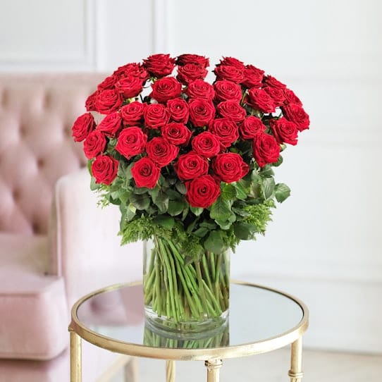 Bouquet de 50 roses rouges