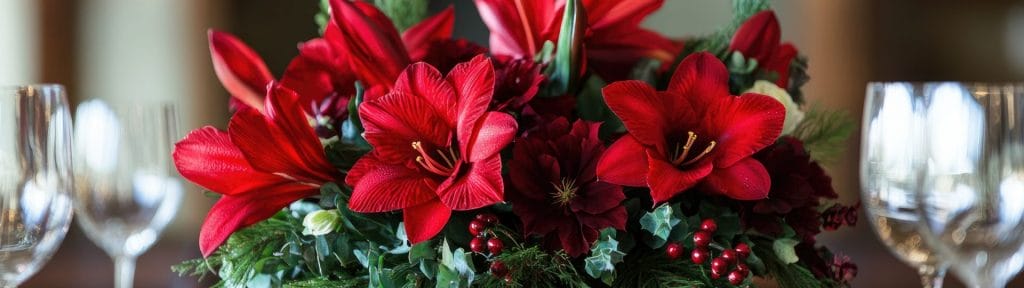 Bouquet d'Amaryllis rouges