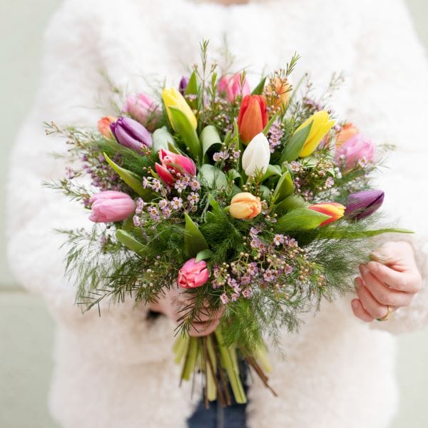 Bouquet de tulipes hivernal