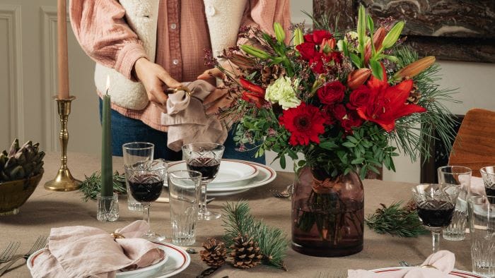 Décoration de table de noël