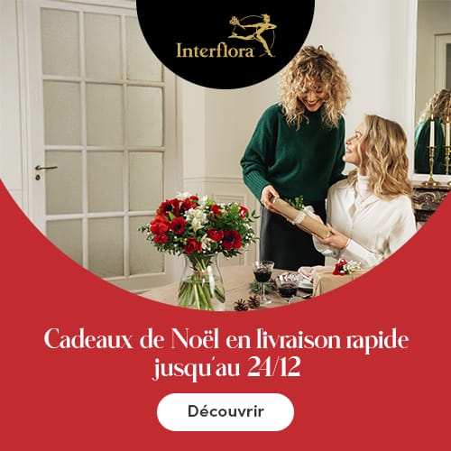 Profitez de la livraison de cadeaux jusqu'au 24 Décembre, grâce au réseau Interflora!